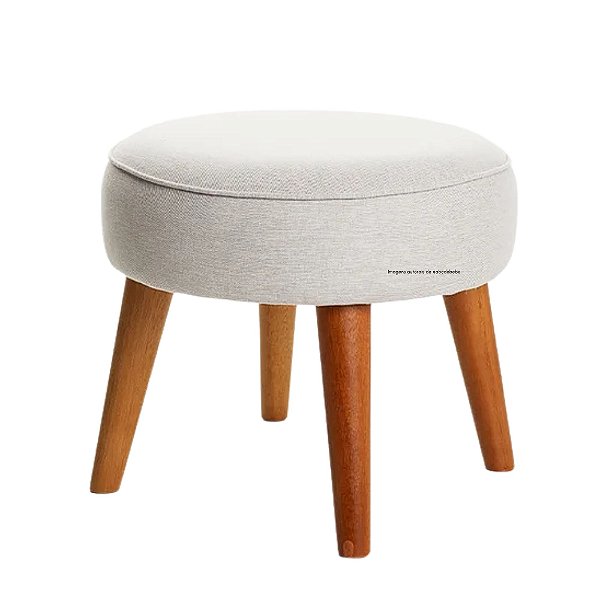 Puff Slim - Linho Cinza - Tecido 366C