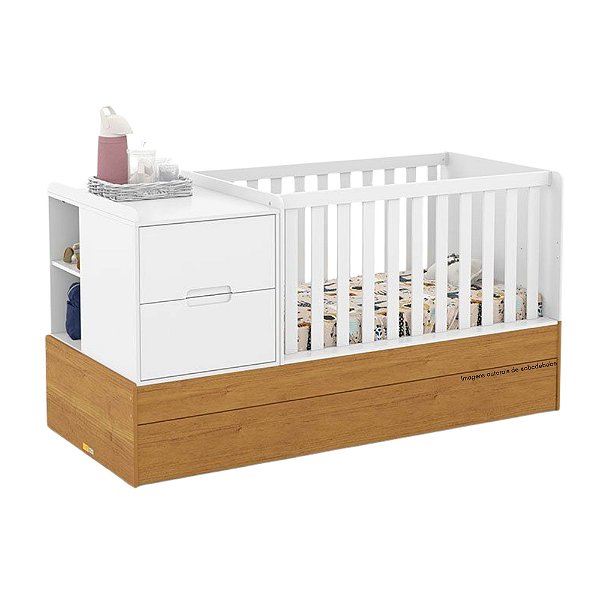 Berço Formare - Multifuncional -  Branco / Freijó - 61509 - prontaentrega