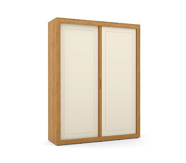 Armário Roupeiro Tutto New - 2 Portas De Correr - Off White / Freijó - 70798