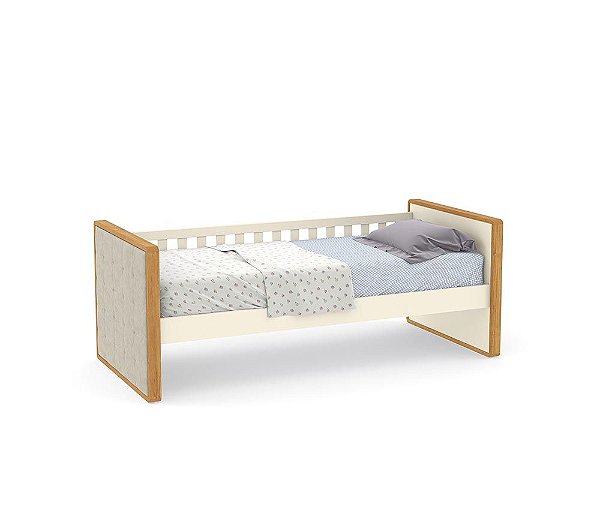 Cama Babá - Tutto Com Capitone - Off White / Freijó - 51616