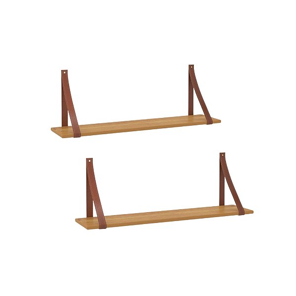 Kit 2 Prateleiras Gold - Freijó - 51543