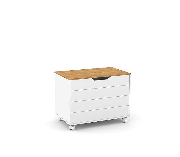 Baú Toy - Branco / Freijó - 51471 - prontaentrega
