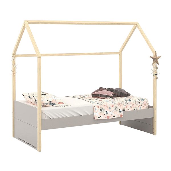 Cama Kids Liv - Cinza / Natural 51579