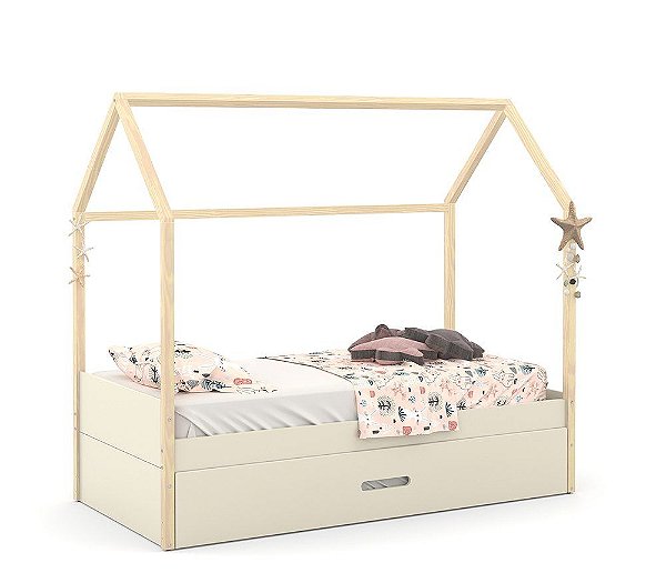 Cama Kids Liv - Com Auxiliar - Off White / Natural  51581