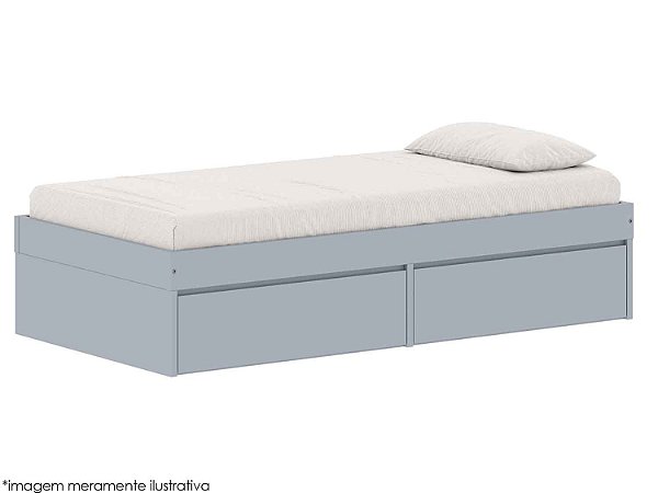 Cama Arcos Play - 2 Gavetas - Azul Sereno