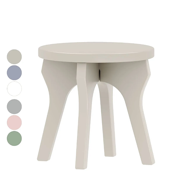 Banqueta Infantil Redonda Para Mesinha