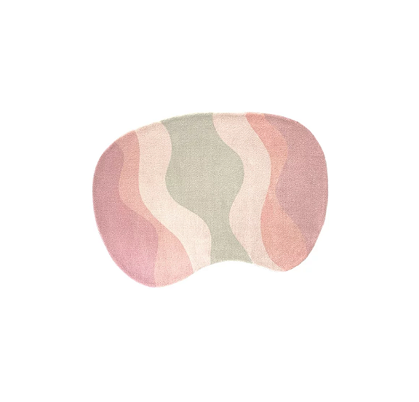 Tapete - Abstratto Bege e  Rosa - Quadrado