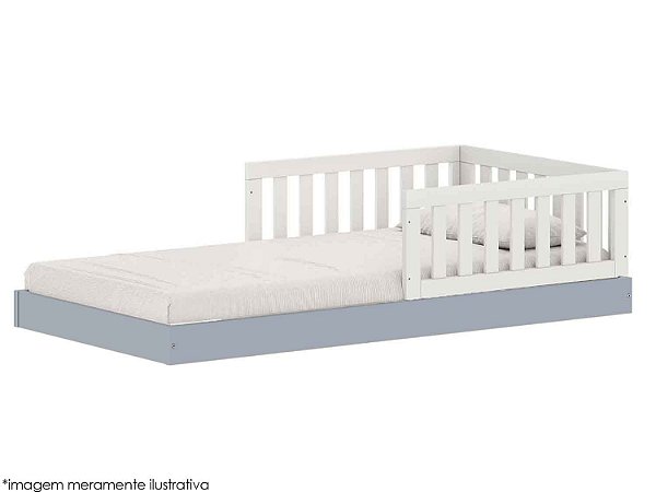 Cama Arcos Play- 3 Laterais - Azul Sereno