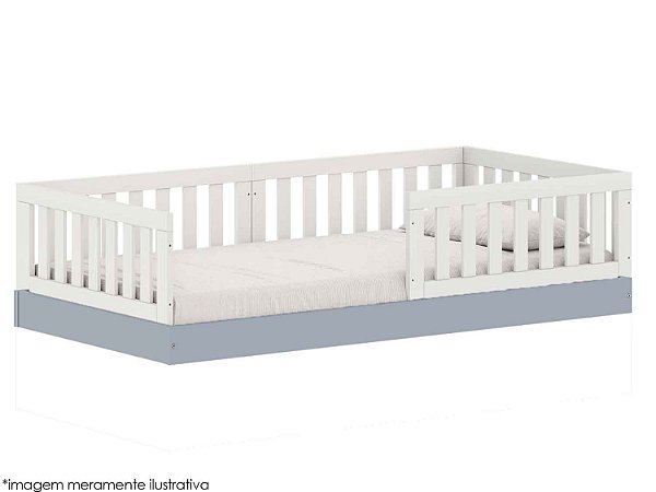 Cama Arcos Play - 5 Laterais - Azul Sereno