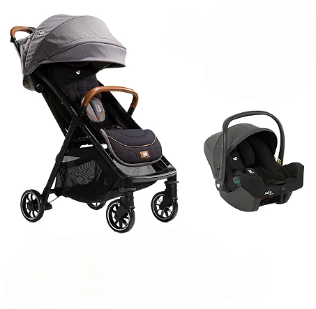 Combo Parcel - Carrinho + Bebê Conforto - Cinza Carbon