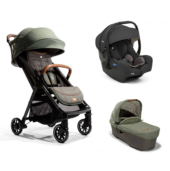 Combo Parcel - 3 em 1 - Carrinho + Bebê Conforto + Moisés - Verde Pine