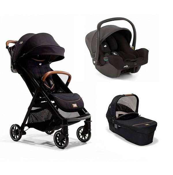 Combo Parcel - 3 em 1 - Carrinho + Bebê Conforto + Moisés - Eclipse Preto