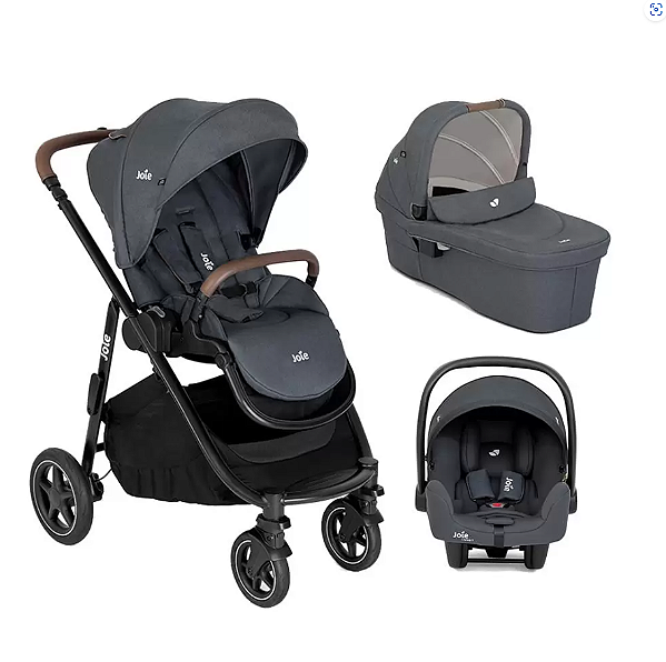 Combo Carrinho Versatrax e - Carrinho + Bebê Conforto + Moisés - Preto Moonlight