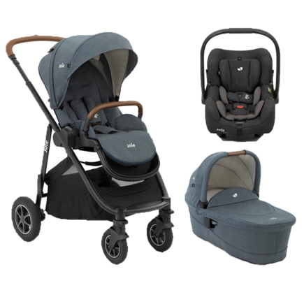 Combo Versatrax - Carrinho + Bebê Conforto + Base Isofix + Moisés - Azul  Lagoon - Joie