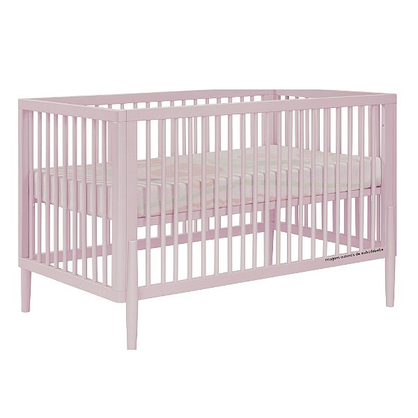 Berço Lara - 2 em 1 - Rosa