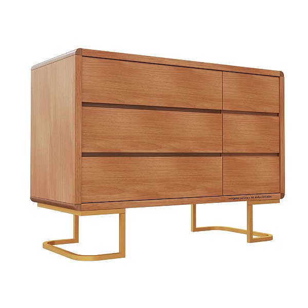 Cômoda Sonhos - Pé Metalico - Com Porta - Jequitibá