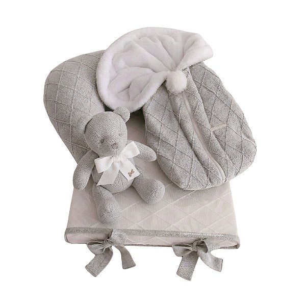 Kit Primeiros Momentos - 4 Peças - Cinza Claro 869