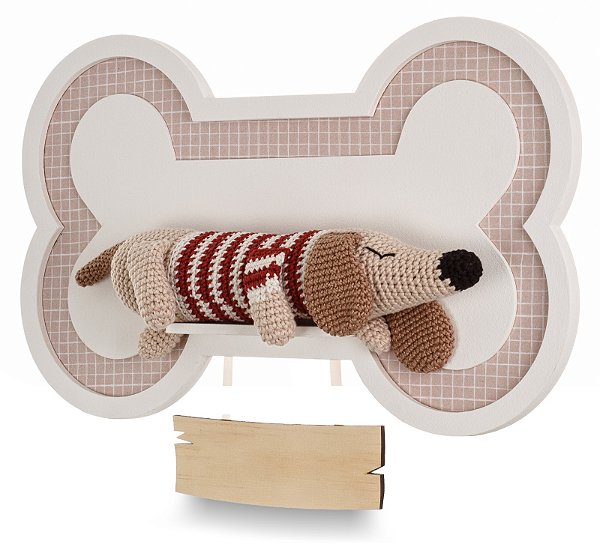 Quadro Amigurumi Osso - Au Au - 109027 - Personalizado