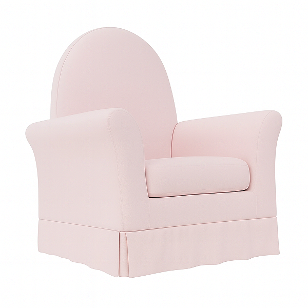 Poltrona De Amamentação Rococó - Com Balanço - Sarja Rose