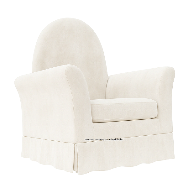 Poltrona De Amamentação Rococó - Com Balanço - Boucle Creme