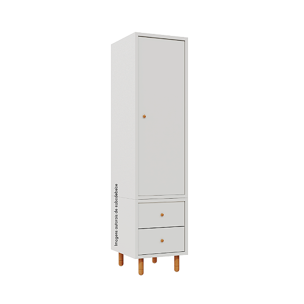 Armário Modular 1 Porta -  Pés Joy - Branco