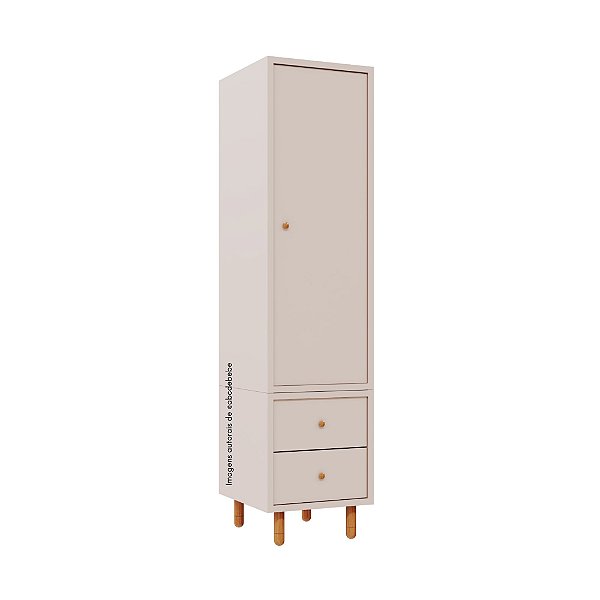 Armário Modular 1 Porta -  Pés Joy - Rosa Old