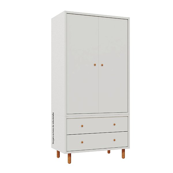 Armário Modular 2 Portas -  Pés Joy - Branco
