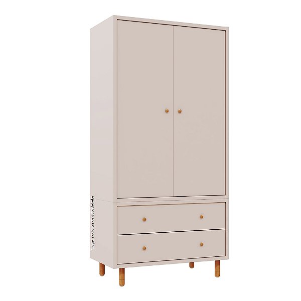 Armário Modular 2 Portas -  Pés Joy - Rosa Old