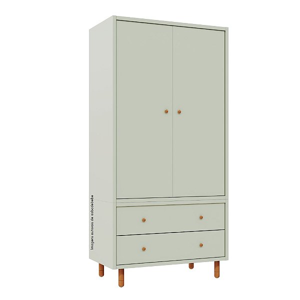Armário Modular 2 Portas -  Pés Joy - Verde Old