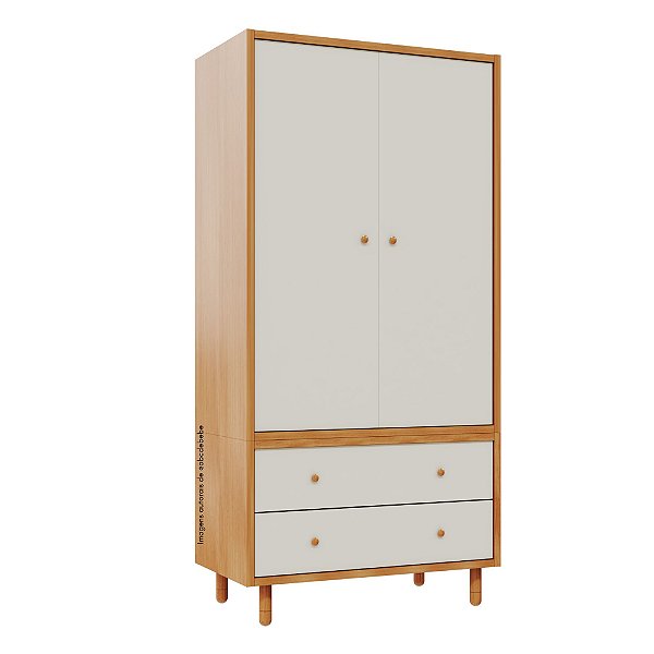 Armário Modular 2 Portas -  Pés Joy - Madeira Areia