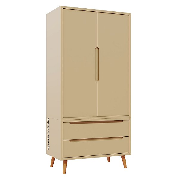 Armário Modular 2 Portas -  Pés Sonhos - Capuccino