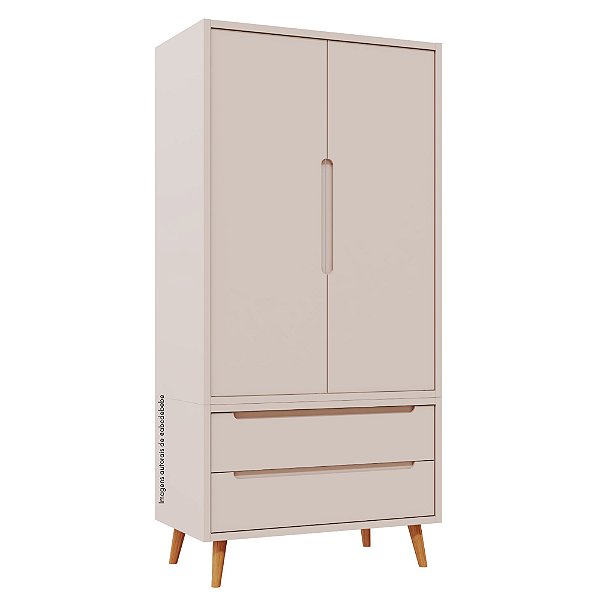 Armário Modular 2 Portas -  Pés Sonhos - Rosa Old