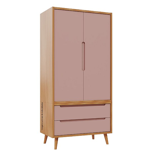 Armário Modular 2 Portas -  Pés Sonhos - Madeira Rose