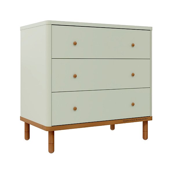 Comoda Joy - Verde Old com Madeira