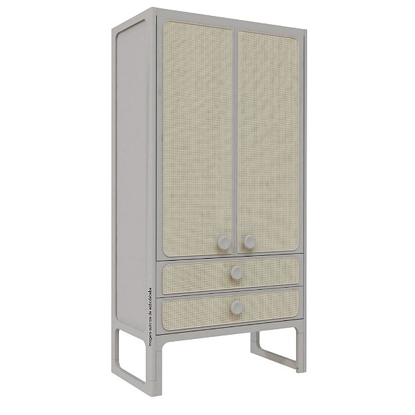 Armário Skandi - 2 Portas - Cinza