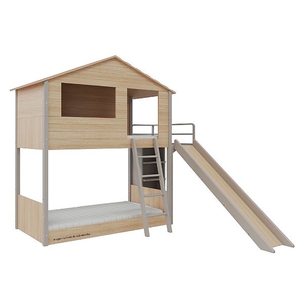 Beliche Açaí - Com Casinha - Carvalho/Cinza