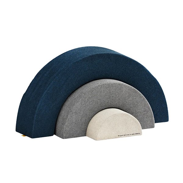 Play Arco-Íris - Azul Marinho | Cinza | Linho