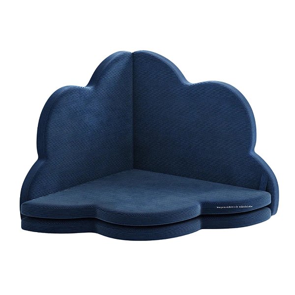 FlowerPad Tatame - Cotelê - Azul Marinho