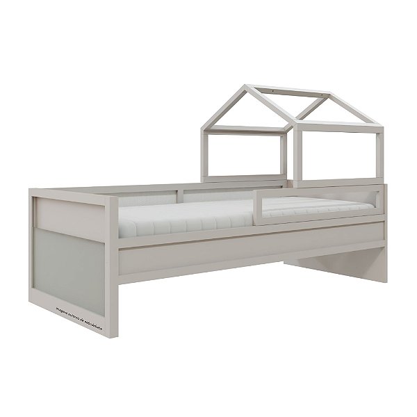 Cama Papaya - Com Casinha - Cinza