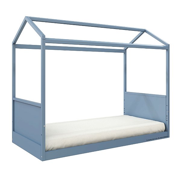 Cama Link Plus - Com Casinha - Com Ou Sem Auxiliar - Azul Sereno