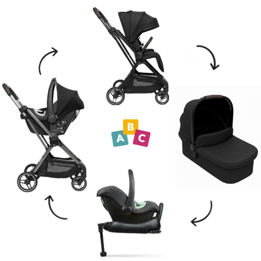 Combo Carrinho - Sienna - Trio - Com isofix - Dolphin - Abc Design