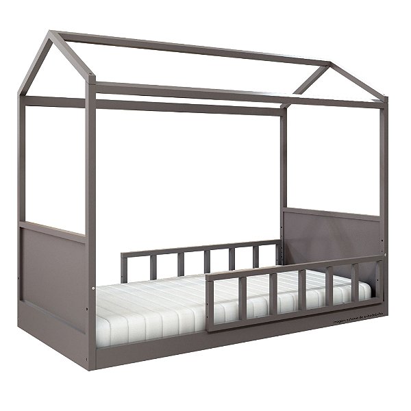 Cama Casinha Link - Com 2 Meias Grades Palitadas - Fendi
