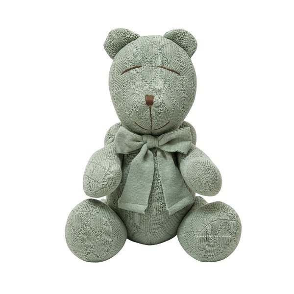 Urso Tricot - Tamanho M - Verde M.Plantação - Personalizado