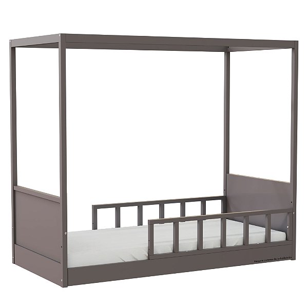 Cama Link Com Dossel - Com 2 Meias Grades Palitadas - Fendi