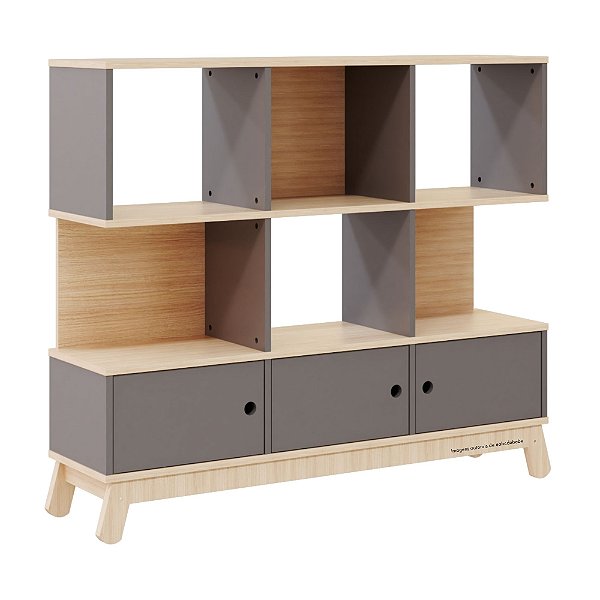 Estante Organizadora Papaya - Carvalho / Fendi