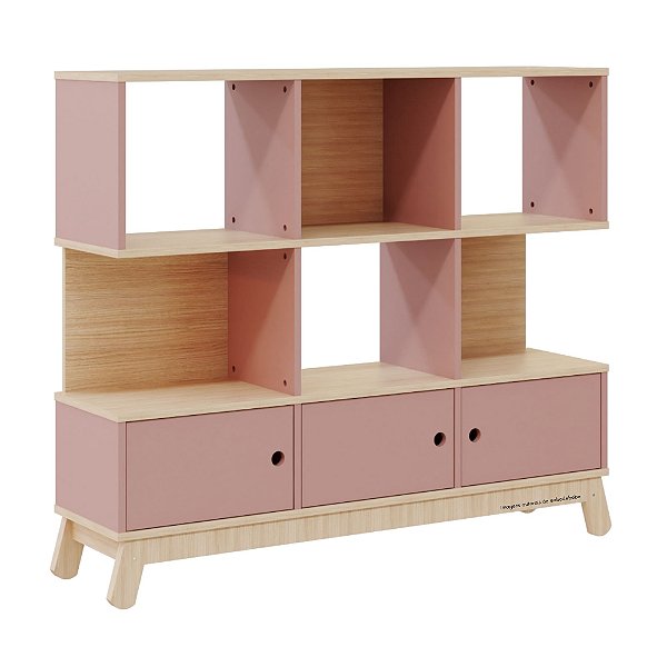 Estante Organizadora Papaya - Carvalho / Rose