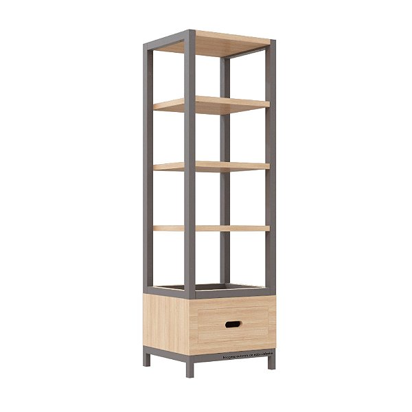 Estante Tupi 50 - Carvalho / Fendi