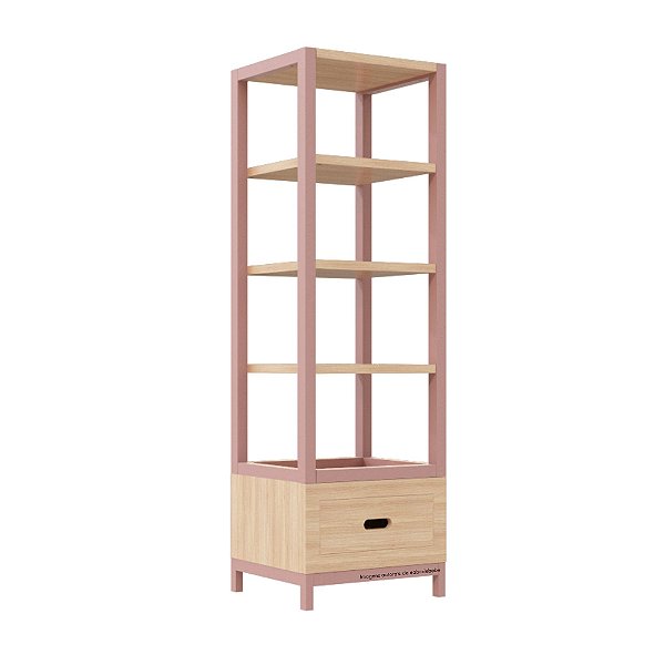Estante Tupi 50 - Carvalho / Rose