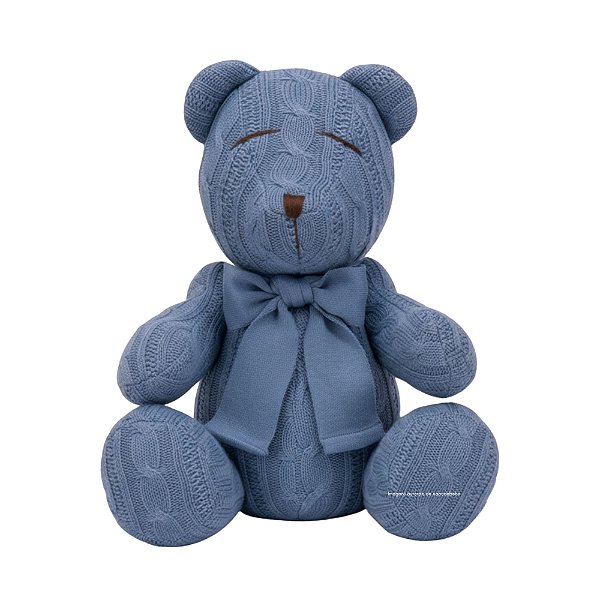 Urso Tricot - Tamanho M - Azul Tirreno - Personalizado