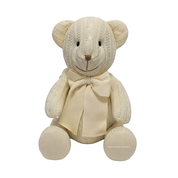 Urso Tricot - Tamanho M - Amarelo Charm - Personalizado